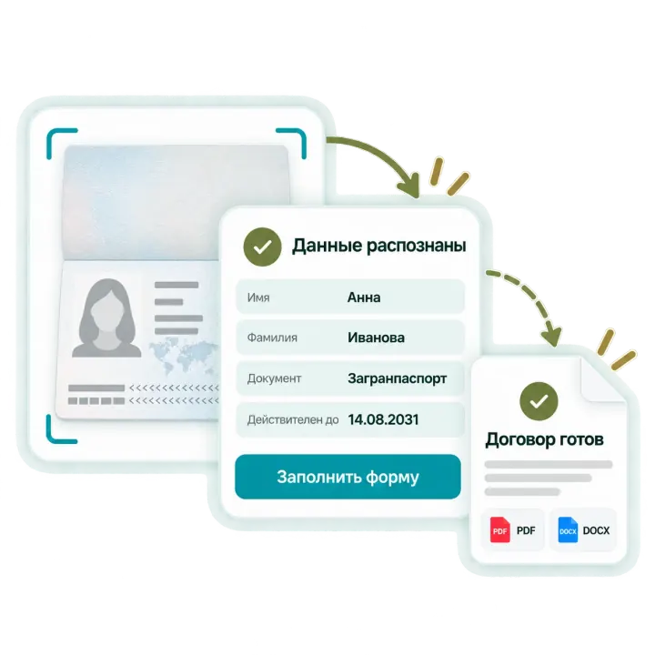 От сканирования документа туриста до распознанных данных и готового договора